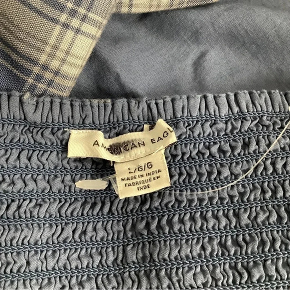 American Eagle Size XXL Checkered Crop Top With Adjustable Straps New No Tags - Picture 4 of 7